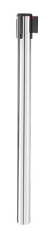 Słupek odgradzający z taśmą w kolorze srebrnym bez podstawy, HENDI, ⌀64x(H)935mm
