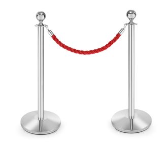 Barjeras stabiņš - spīdīga sudraba apdare, HENDI, Stabiņš un pamatne, ⌀360x(H)1010mm