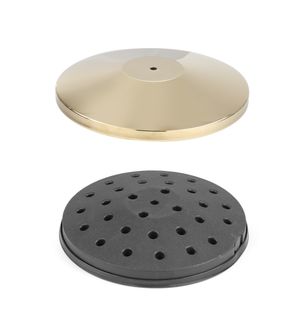 Bariérový stĺpik zlatej farby, HENDI, Podstavec, ⌀360x(H)65mm