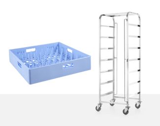 Mobile trolley for dishwasher baskets - 7 x 500x500 mm, HENDI, 615x560x(H)1710mm 3