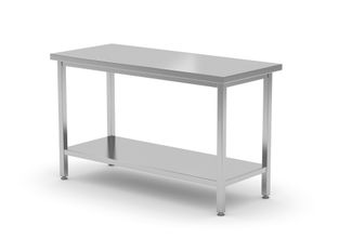 Zentraler Arbeitstisch – verschraubt, HENDI, Profi Line, 1400x700x(H)850mm