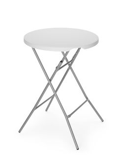 Stolik koktajlowy, AmerBox, max. obciążenie: 80 kg, biały, ⌀800x(H)1100mm 1