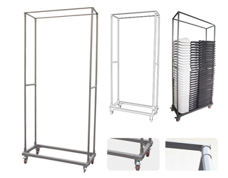 Carrello per sedie, AmerBox, 1140x492x(H)1895mm