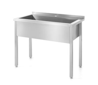 Tavolo con vasca di lavaggio singola – saldato, HENDI, Profi Line, 1000x600x(H)850mm