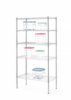 Storage rack with 5 shelves, HENDI, Chrome, 910x455x(H)1830mm 1