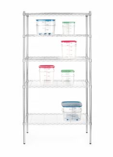 Storage rack with 5 shelves, HENDI, Chrome, 910x455x(H)1830mm 1