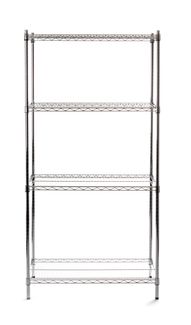 Regał magazynowy 4-półkowy, HENDI, kolor chromowany, 910x455x(H)1830mm