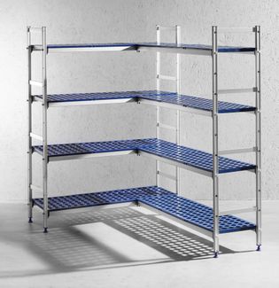Aluminium storage rack , HENDI, 1280x405x(H)1685mm
