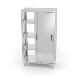 Szafa przelotowa z drzwiami suwanymi – skręcana, HENDI, Kitchen Line, 800x700x(H)1800mm