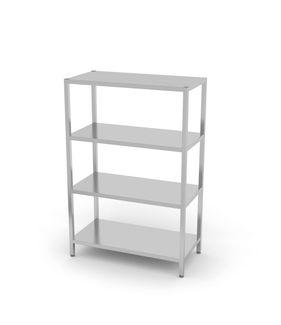 Rack di stoccaggio con 4 ripiani pieni - imbullonati, HENDI, Kitchen Line, 1000x400x(H)1800mm 1