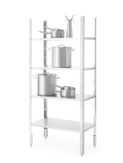 Skladový regál se 4 policemi, šroubovaný, Revolution, 1200x500(H)1800 mm Rozměry police: 1200x500 mm, 1200x500x(H)1800mm