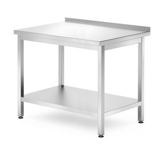 Sienas galds ar plauktu – saskrūvējams, dziļums 700 mm, HENDI, Profi Line, 1000x700x850 mm, 1000x700x(H)850mm