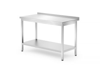 Wandtisch mit Ablage – verschraubt, Tiefe 700 mm, HENDI, Profi Line, 1200x700x(H)850mm