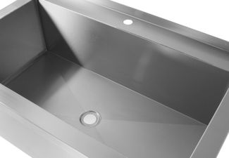 Stôl s jedným premývacím drezom – zváraný, hĺbka 700 mm, výška komory 300 mm, HENDI, Profi Line, 1000x700x(H)850mm