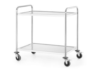 Wózek kelnerski 2-półkowy, HENDI, Kitchen Line, 2 półki, srebrny, 860x540x(H)940mm