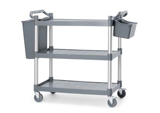3-shelf polypropylene service cart, large, AmerBox, 1010x500x(H)960mm 4