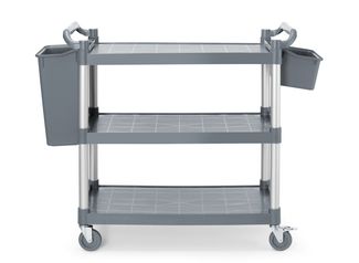 3-shelf polypropylene service cart, large, AmerBox, 1010x500x(H)960mm 3