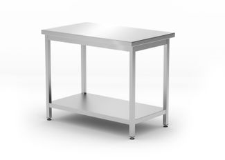 Stół centralny z półką – skręcany, głębokość 600 mm, HENDI, Kitchen Line, 1000x600x(H)850mm