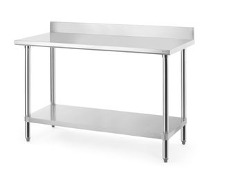Darba galds ar aizmugurējo malu, HENDI, Budget Line, 1400x600x(H)950mm