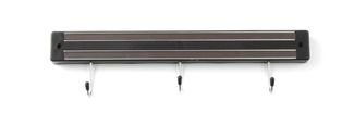 Messermagnetleiste mit Haken, HENDI, 3 Haken, Schwarz, (L)340mm