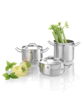 Kochtopf, niedrig - mit Deckel, HENDI, Profi Line, 1,5L, ⌀160x(H)75mm