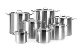 Schmortopf hoch - mit Deckel, HENDI, Profi Line, 3L, ⌀160x(H)150mm