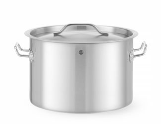 Garnek średni z pokrywką, HENDI, Budget Line, 23L, ⌀350x(H)240mm