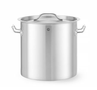 Garnek wysoki z pokrywką, HENDI, Budget Line, 17L, ⌀280x(H)280mm