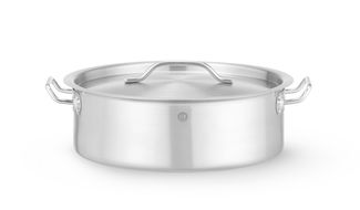 Low pot with lid, HENDI, 8,5L, ⌀320x(H)110mm, Round