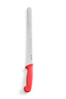 Nóż do kebaba, szynki ze szlifem kulowym, HENDI, czerwony, (L)490mm