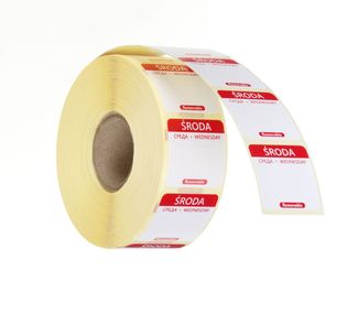 Korduvkasutatavad igapäevased toiduohutuse kleebised, HENDI, 1000 tk. rullis, Punane, 1000 tk., 25x25mm