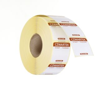 Opakovane použiteľné nálepky bezpečnosti potravín na každý deň, HENDI, 1 000 ks v kotúči, Hnedá, 1000 ks, 25x25mm