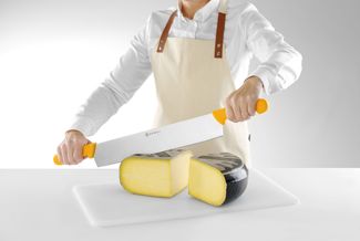 Double handled cheese knife, HENDI, Orange, (L)655mm 2