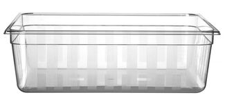 Pojemnik z poliwęglanu GN 2/1, HENDI, GN 2/1, 58L, transparentny, 650x530x(H)200mm