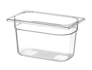 Recipiente Gastronorm 1/4, HENDI, Profi Line, GN 1/4, 4L, Transparente, 265x162x(H)150mm