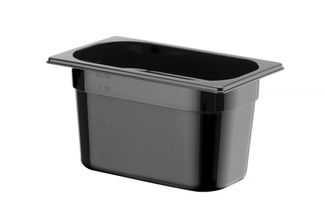 Recipiente Gastronorm 1/4, HENDI, Profi Line, GN 1/4, 4L, Negro, 265x162x(H)150mm