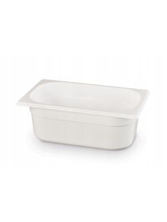 Pojemnik GN 1/4 z białego poliwęglanu, HENDI, GN 1/4, 1,8L, biały, 265x162x(H)65mm