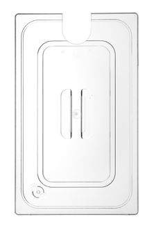 Lid for GN containers with sous vide stick recess, HENDI, GN 1/1, Transparent, 530x325mm