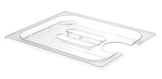 Lid for GN containers with sous vide stick recess, HENDI, GN 1/2, Transparent, 265x325mm 2
