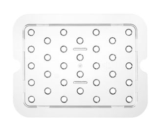 Perforated drip shelf for GN containers polycarbonate, HENDI, Profi Line, GN 1/2, Transparent, 265x206mm 2