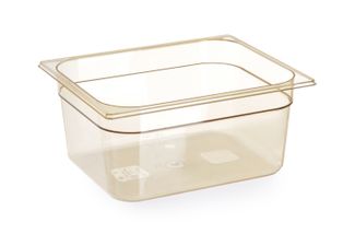 Pojemnik GN 1/2 z grilamidu do wysokiej temperatury, HENDI, GN 1/2, 4L, transparentny, 325x265x(H)65mm