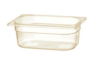 Pojemnik GN 1/4 z grilamidu do wysokiej temperatury, HENDI, GN 1/4, 2,6L, transparentny, 265x162x(H)100mm
