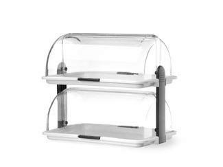 Witrynka Roll top - podwójna, HENDI, biały, 380x260x(H)355mm, Prostokątny 1