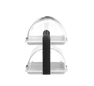 Witrynka Roll top - podwójna, HENDI, biały, 380x260x(H)355mm, Prostokątny 1