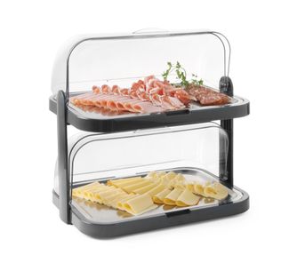 Roll-top cooling display double, HENDI, 440x320x(H)440mm