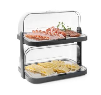 Display di raffreddamento roll-top, doppio, HENDI, Grigio scuro, 440x320x(H)440mm 3