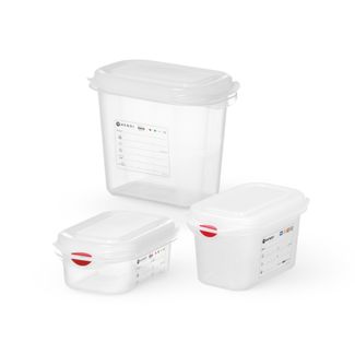 GN 1/9 container, polypropylene, HENDI, GN 1/9, 1,5L, Transparent, 176x108x(H)150mm, Rectangular 3