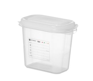 GN 1/9 container, polypropylene, HENDI, GN 1/9, 1,5L, Transparent, 176x108x(H)150mm, Rectangular 2