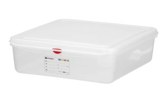 GN 1/1 container, polypropylene, HENDI, GN 1/1, 13L, Transparent, 530x325x(H)100mm, Rectangular 1