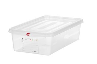 Pojemnik GN 1/1 z polipropylenu, HENDI, GN 1/1, 21L, transparentny, 530x325x(H)150mm, Prostokątny